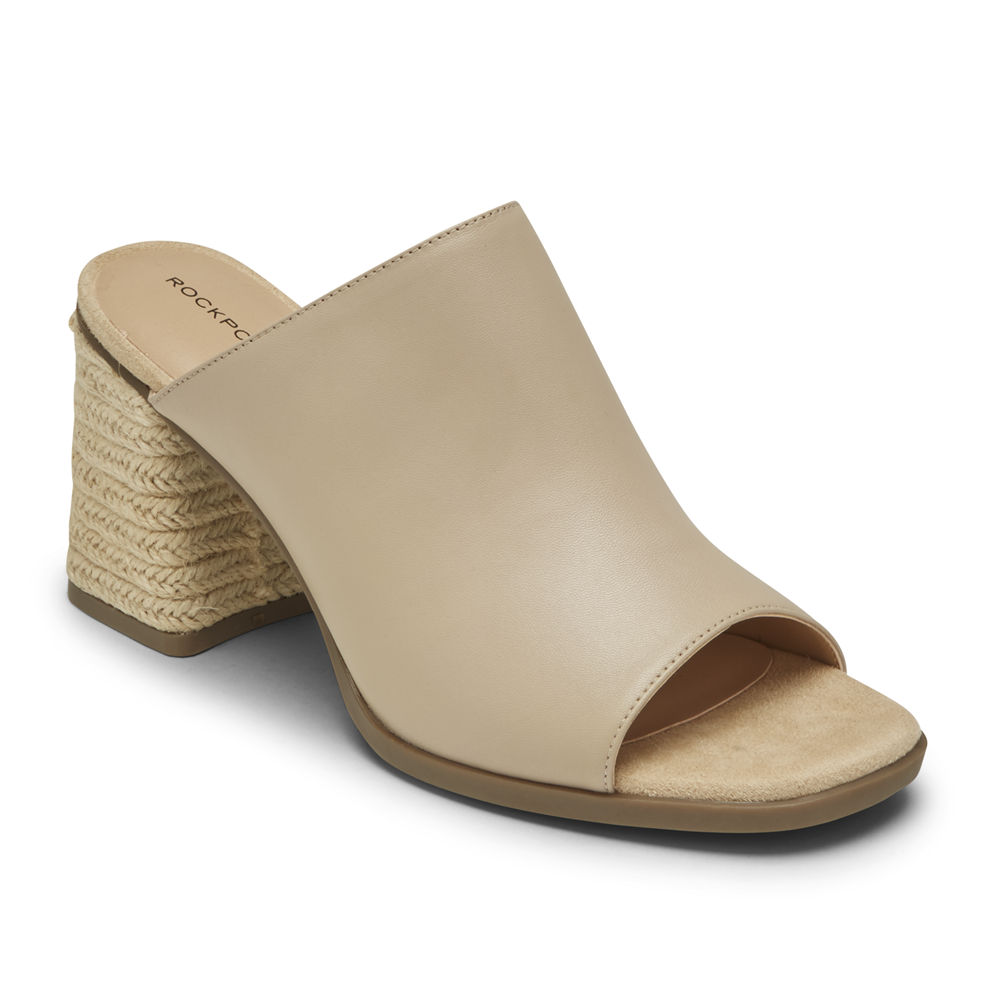 Rockport Slides For Womens Beige - Total Motion Amara - GK9618032